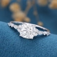 thumbnail image 2 of Silvago Jewelry White Gold Plated 14K Moissanite Rings - Cushion Cut Excellent 1.56 Ct Moissanite Rings - Solitaire with Accents Engagement Wedding Ring - Classic Anniversary Solitaire Ring, 2 of 8