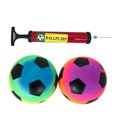 thumbnail image 1 of KAKOWELY 2 pelotas de fútbol inflables divertidas de PVC, juguetes interesantes para niños con 1 inflador (color aleatorio)., 1 of 5