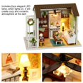 thumbnail image 2 of Kit de casa en miniatura de cabaña de madera para hacer uno mismo, regalo para niños, juguete de decoración del hogar con cubierta a prueba de polvo, 2 of 8