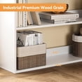 thumbnail image 5 of Ourlova L-Shaped Bookcase, PB Wood Corner Bookshelf, White, 5 of 5