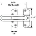 thumbnail image 2 of Swing Bar Lock, 3-7/8 in. Bar Length, Diecast Zinc, Satin Nickel Finish, 2 of 2