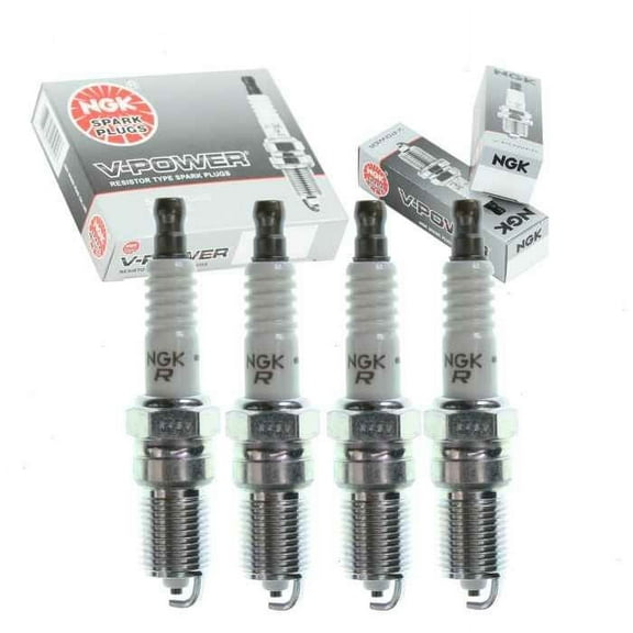 4 pc NGK V-Power Spark Plugs compatible with Ford Focus 2.0L 2.3L L4 2003-2010