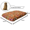thumbnail image 2 of Autumn Pet Bed, Seasonal Items Pumpkin Bonfire Owls Doodle Themed Fall Season Print, Resistant Pad for Dogs and Cats Cushion with Removable Cover, 24" x 39", Burnt Sienna and Multicolor, by Ambesonne, 2 of 4