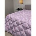 thumbnail image 2 of Purple Down Alternative Comforter, Abstract Butterflies on Floral Background Feminine Romance Illustration, Microfiber Quilt for All Season, 5 Sizes, Maroon Purple Pale Pink, by Ambesonne, 2 of 3