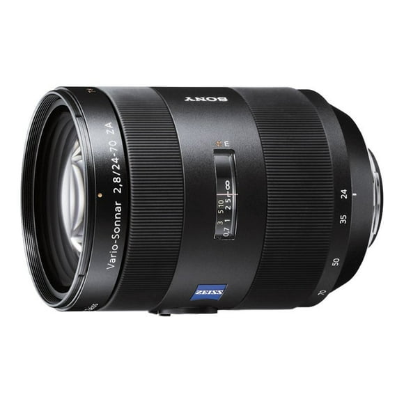 Sony SAL2470Z - Zoom lens - 24 mm - 70 mm - f/2.8 Vario-Sonnar T* - Sony A-type - for NXCAM NEXEA50, NEX-EA50, FS100; XDCAM PXW-FS5, FS5K, FS7, FS7K; a DSLR-A100; a7; a7R IV