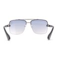 thumbnail image 3 of Mens Mobster Half Rim 90s Luxury OG Sunglasses Silver Light Blue, 3 of 3