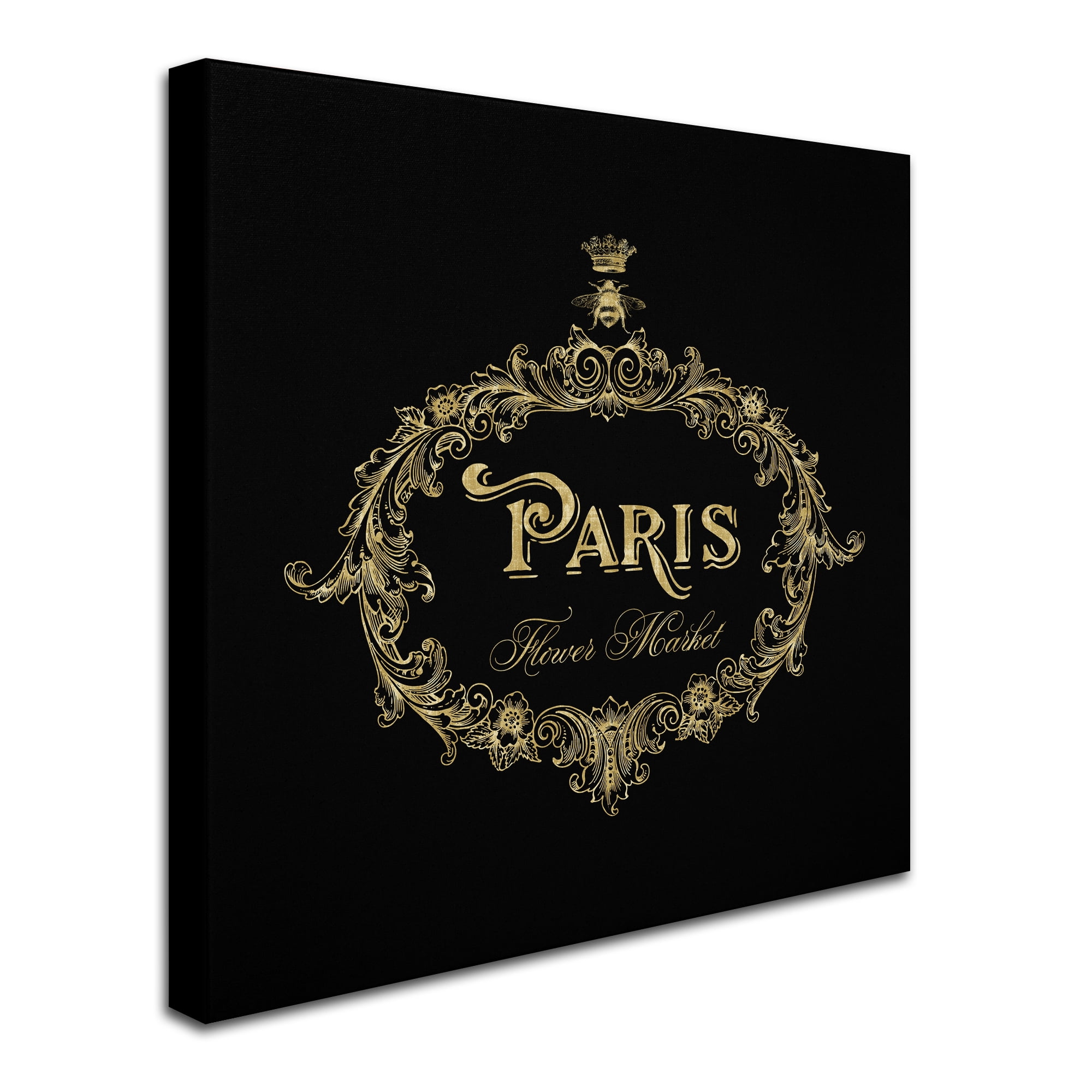 Trademark Fine Art 'Paris Flower Market In Gold' Canvas Art by Tina Lavoie