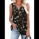 thumbnail image 1 of Camisetas de Tirantes de Verano para Mujer, Sin Mangas, Holgadas, Estilo Henley, con Botones, para Combinar con Leggings, Blusa Plisada Informal. Color 4XL, 1 of 7