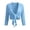 Blue-04, variant on Women's Tie Front Cropped Cardigan 3/4 Sleeve Open Front Knit Shrug Lightweight Casual Bolero Cover Up