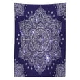 thumbnail image 3 of Ambesonne Ethnic Tablecloth Rectangular Table Cover, Floral Round Retro Ornament, 60"x84", Lavender Blue Indigo, 3 of 4