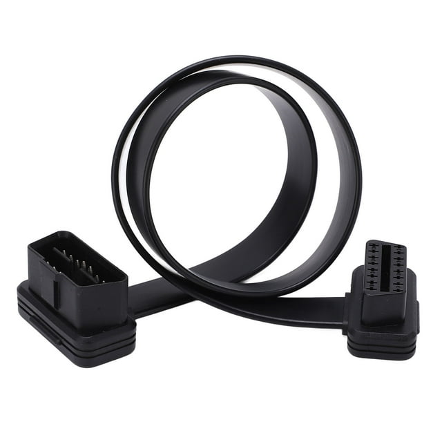 OBDII 16 Pin Male to Female Extension Cable Car Diagnostic Cord for OBD2 Scanner Code Reader 0.6m/2ft