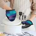 thumbnail image 6 of Pofeuu Night At Lake Aurora Print Thickened Mini Silicone Oven Mitts Heat Resistant, Rubber Oven Mitt Gloves, Finger Pinch Grips, Pot Holder, Silicone Potholder, 6 of 7