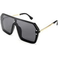 thumbnail image 1 of FEISEDY Classic Siamese One Piece Sunglasses Nice Rimless Stylish Retro Design for Women Men B2574, 1 of 6