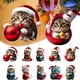 thumbnail image 2 of 1 pieza de adorno navideño de gato en forma de bola, acrílico 2D, divertido adorno de gato, árbol de Navidad, adornos colgantes para gato, decoración para fiesta en casa, Navidad, 2 of 5