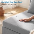 thumbnail image 3 of Mjkone Convertible Sofa Bed Twin Size,Linen Pull Out Sofa Bed with Cushions&Throw Pillows,Revesible Sleeper Couch for Apartment/Small Spaces,Light Gray, 3 of 8