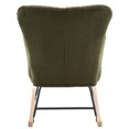 thumbnail image 4 of Historyli Go5H Glider Rocking Chair, Rocking Chair With Armrests, Thick Cushion, 24" H Backrest, Comfy Accent Armchair For Nursery, Bedroom, Living Room (Dark Green), 4 of 9