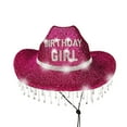 thumbnail image 4 of Fgnfyis Sparkly Western Cowboy Hat with Dazzling Bowler Design for Disco Party Events Hot Pink One Size, 4 of 5