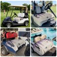 thumbnail image 6 of Golf Cart Seat Covers for 2 Seater,Wisteria Microfiber Cart Seat Towel Blanket,Spring Purple Flowers Butterflies Vintage Beige Absorbent NonSlip Bench Seats Protector for Golf Course 51"x31", 6 of 9