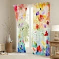 thumbnail image 3 of jejeloiu Cartoon Flower Blackout Curtains,Chic Glass Curtains Pack of 2 (38x45 Each),Colorful Desgin Window Curtains For Girls Kids,Microfiber Bedroom Decor, 3 of 6