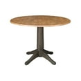 thumbnail image 5 of Wood 42 in. Round Drop Leaf Dining Table with 4 Chairs in Hickory/Washed Coal, 5 of 10