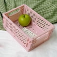 thumbnail image 2 of 9.76x6.50x3.81 pulgadas con asas Mini organizador de de almacenamiento de plástico Gloria Mini cestas plegables, 2 of 8