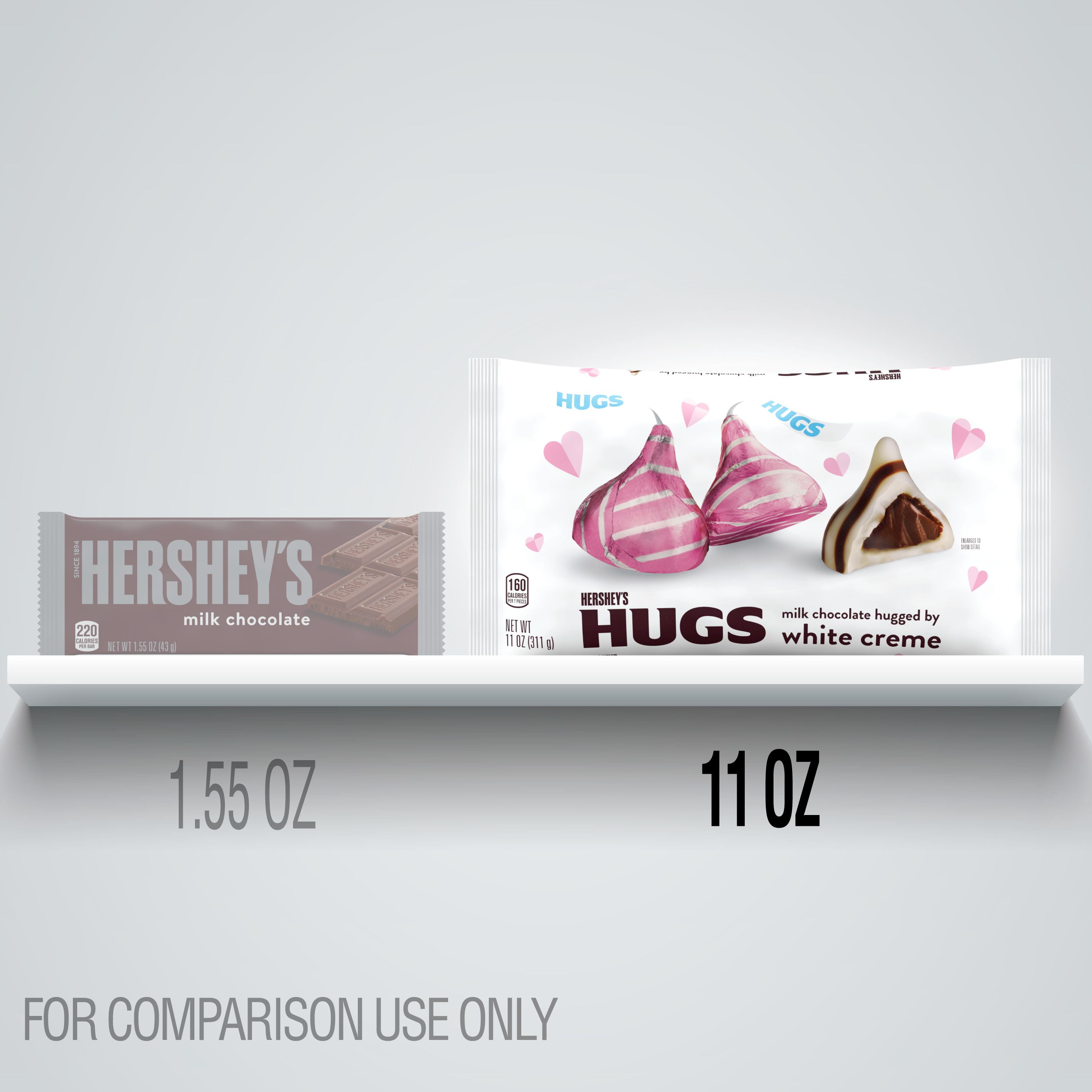 Hershey's, Hugs Valentine's Milk Chocolate and White Crème Candy, 11 Oz.