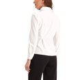 thumbnail image 3 of INSPIRE CHIC Ruffle Shirt for Women's Long Sleeve Button Up Office Work Blouse M White, 3 of 6