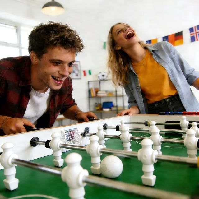 BotaniNest Replacement Foosball Players Realistic Figure For Football Game Blue And Red Foosball With Rod Holes