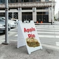 thumbnail image 5 of A-frame Sidewalk Apple Pie 24" x 36" Double Sided A-Frame Sidewalk Sign, Includes 2 Installed Vinyl Decals | Foldable Portable White Signicade Sandwich Board Signs, 5 of 5
