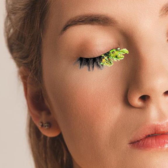 KONTONTY Colorful Sequin False Eyelashes Woman 3.00X1.20X0.20CM