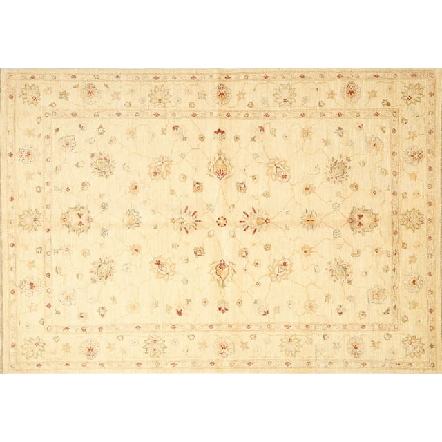 Ahgly Company Tapis d'Intérieur Lavables en Machine Rectangle Traditionnel Jaune Soleil, 2' x 5'