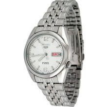 Seiko Series 5 Automatic White Dial Men's Watch SNK385