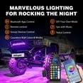 thumbnail image 3 of Kit de luces LED RGB para bajos Nilight, 4 piezas, control remoto Bluetooth, 3 of 9
