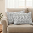 thumbnail image 2 of White Black Striped Outdoor Waterproof Pillow Covers, Abstract Modern Art Irregular Stripe Decorative Rectangle Throw Pillowcase Sofa Cushion Sham for Patio/Couch/Chair, 20"x12" 2 Pack, 2 of 8