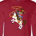 thumbnail image 4 of Inktastic African American Boy, Little Cowboy, White Horse Long Sleeve T-Shirt, 4 of 5