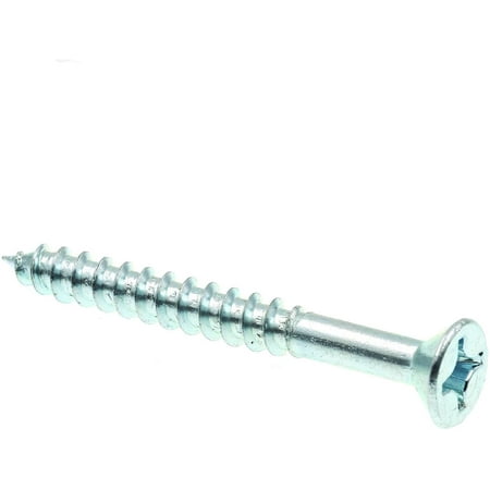 

9036230 Wood Screw Flat Head Phillips #12 X 2 in Zinc Plated Steel Pack of 100