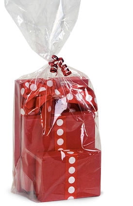 10 Extra Large Clear Cello Cellophane Bags Basket Packaging For Christmas Gift 