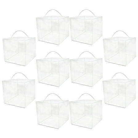 Soimiss Clear Cake Containers Transparent Pet Boxes for Party Dessert Storage