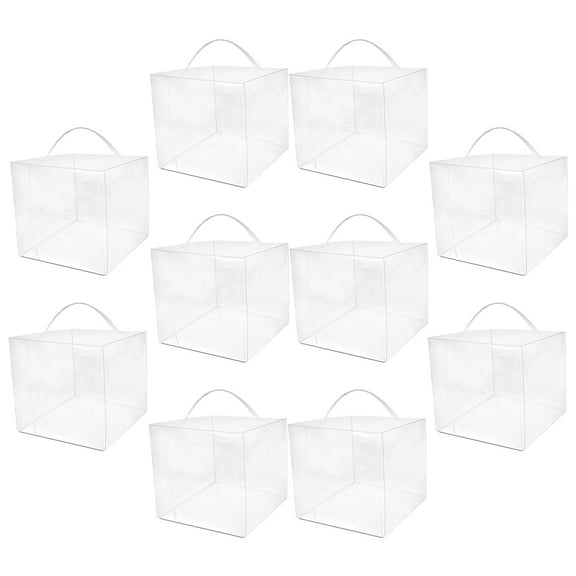 Soimiss Clear Cake Containers Transparent Pet Boxes for Party Dessert Storage