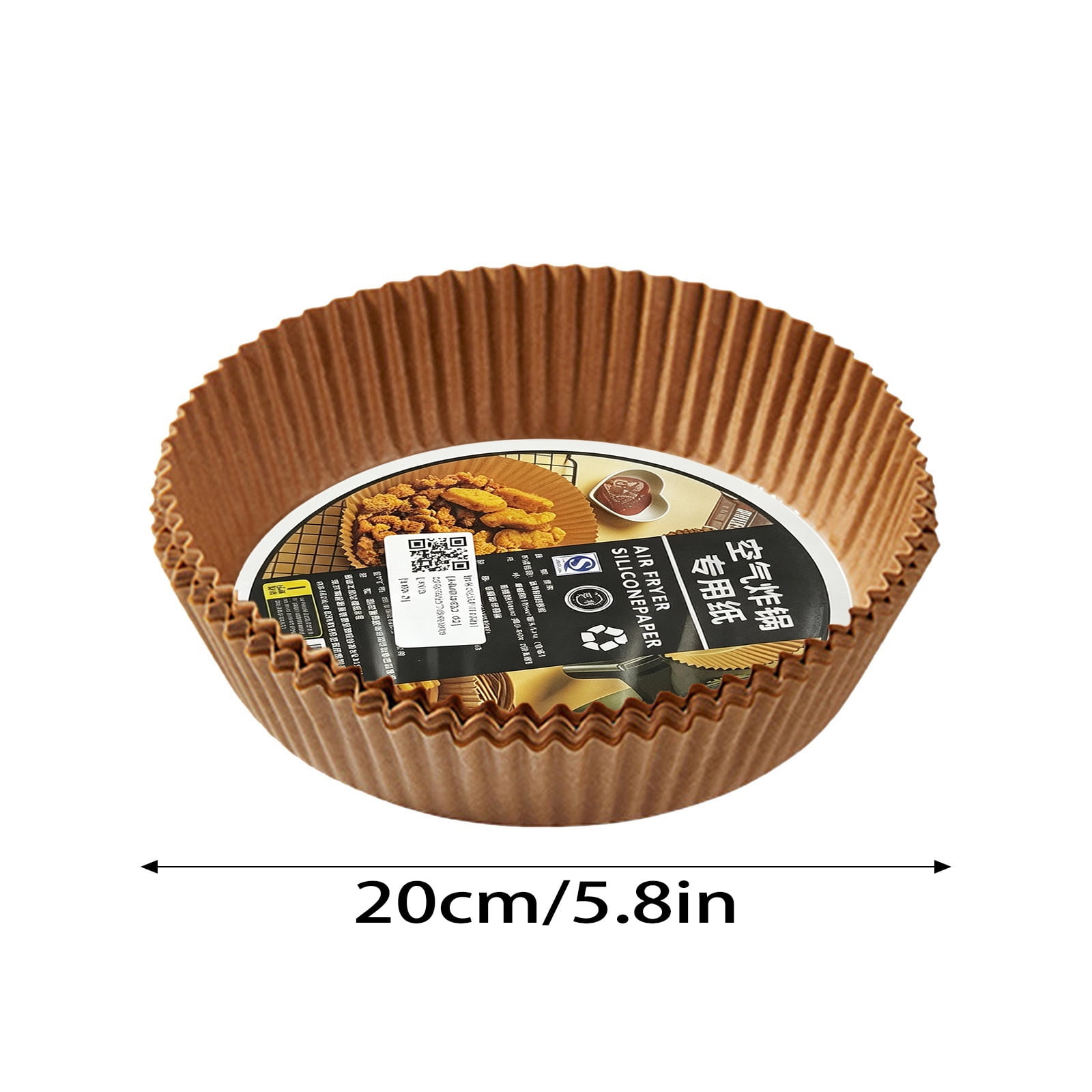 50 Pack Disposable Air Fryer Liners Round 6 Inch, Non-Stick Airfryer ...