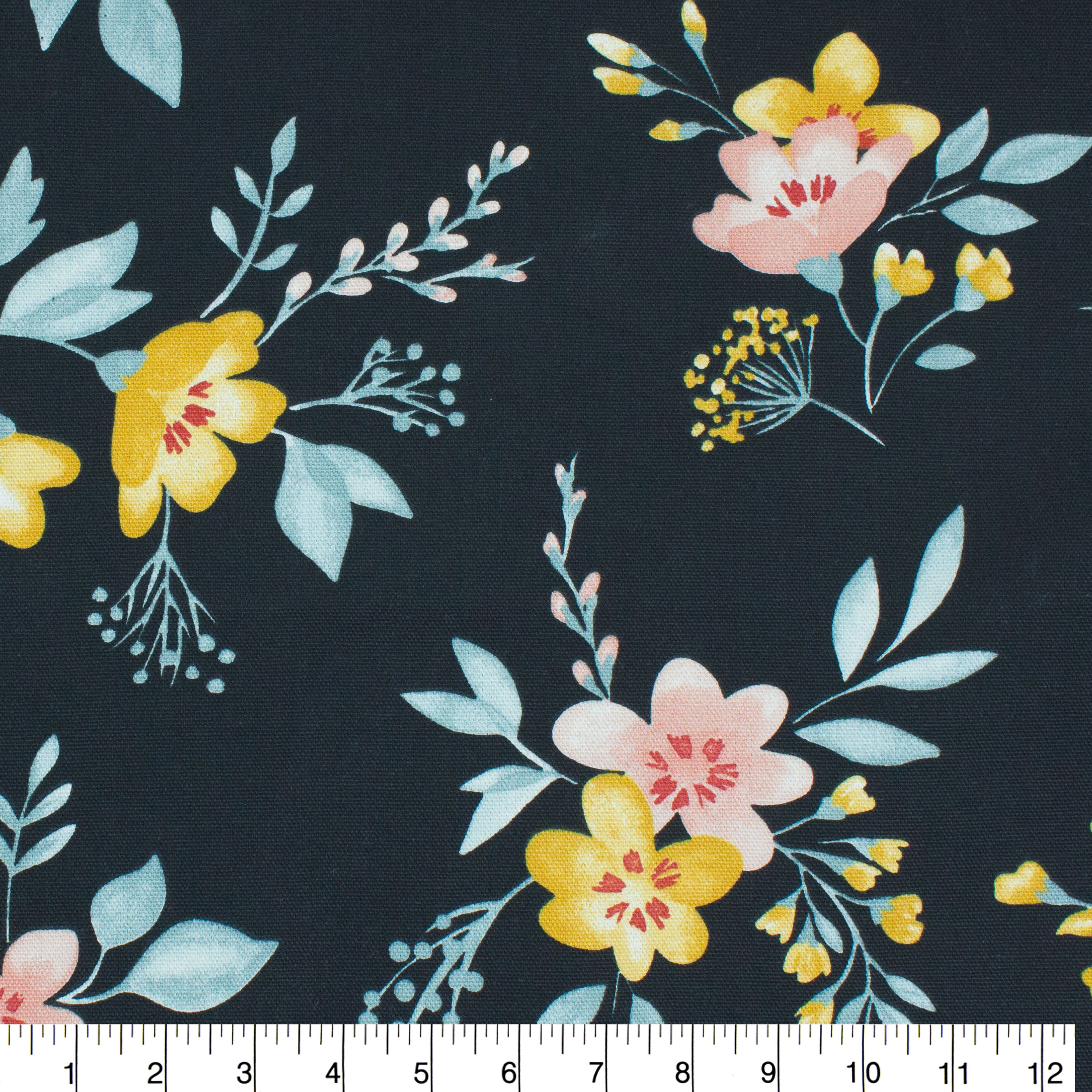 Better Homes & Gardens 100% Cotton Floral Black, 2 Yard Precut Fabric - image 4 of 6