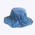 thumbnail image 6 of CoCopeaunts Bucket Hats for Women Drawstring Corduroy Fisherman Hat Autumn and Winter Leisure Folds Design Wide Brim Bucket Cap, 6 of 8