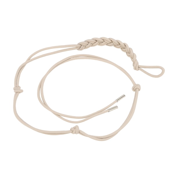 Bargains Únicos 1 Pc Cinturón Ajustable de Cuerda de Cuero Trenzado Patrón de Cuerda Ajustable Beige