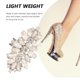thumbnail image 5 of BRIGHTFUFU 1 par de clips de zapatos de diamantes de imitación extraíbles, hebillas de cristal para zapatos, adornos decorativos para zapatos de boda, 5 of 7