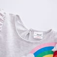 thumbnail image 6 of WIBACKER Toddler Kids Girl's Cotton Cartoon Rainbow Unicorn Dress Short Sleeve Casual Dresses-3T, 6 of 10