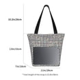 thumbnail image 2 of Defioc Black And White Houndstooth Print Tote Bag for Women,Shoulder Bag with Zipper Casual Tote's Handbag Big Capacity Shoulder Bag with Inner Pocket Fit for Shopping,Office,Travel, 2 of 7