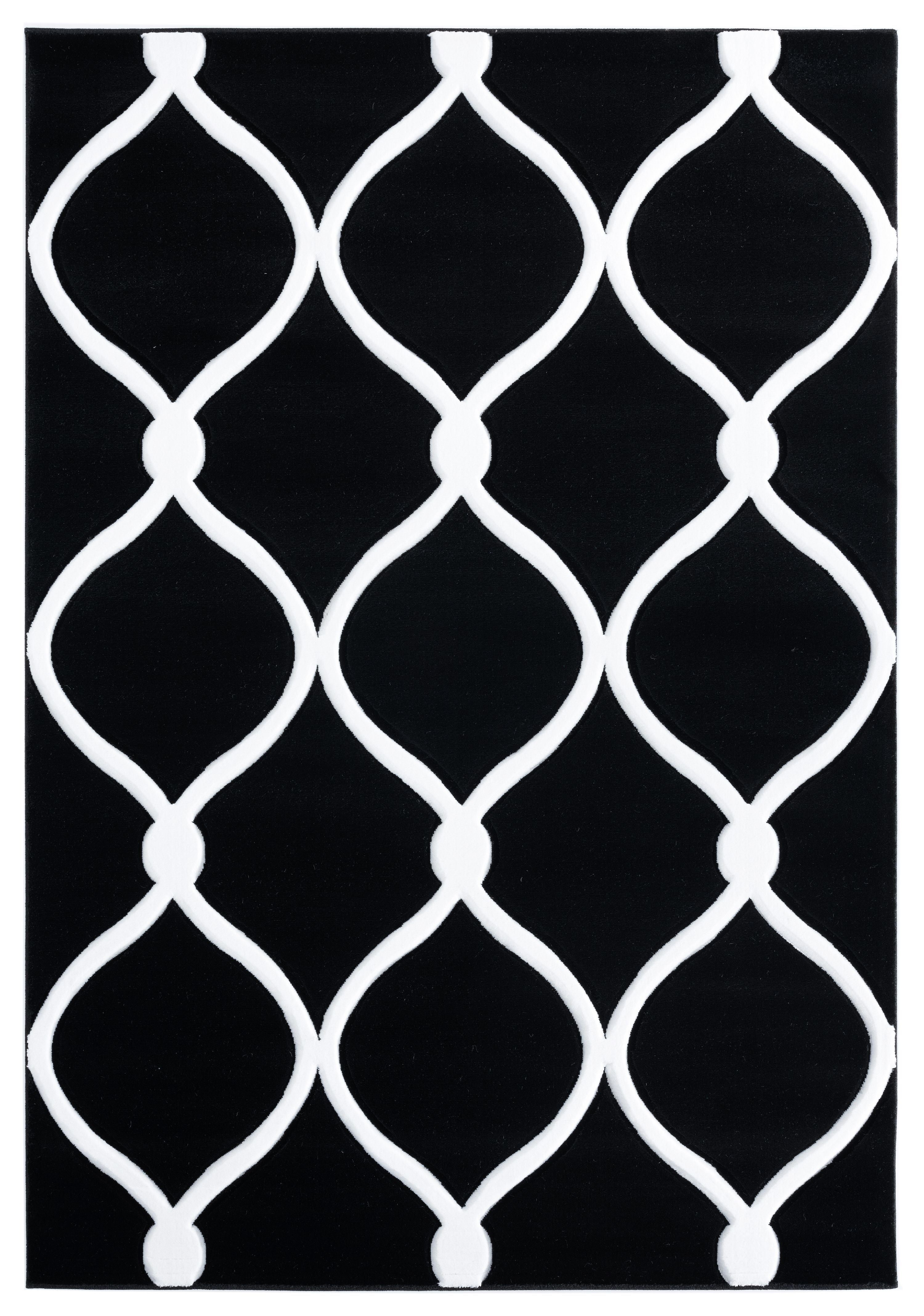 United Weavers Drachma Freya Modern Trellis Area Rug, Black, 5'3" x 7'6"