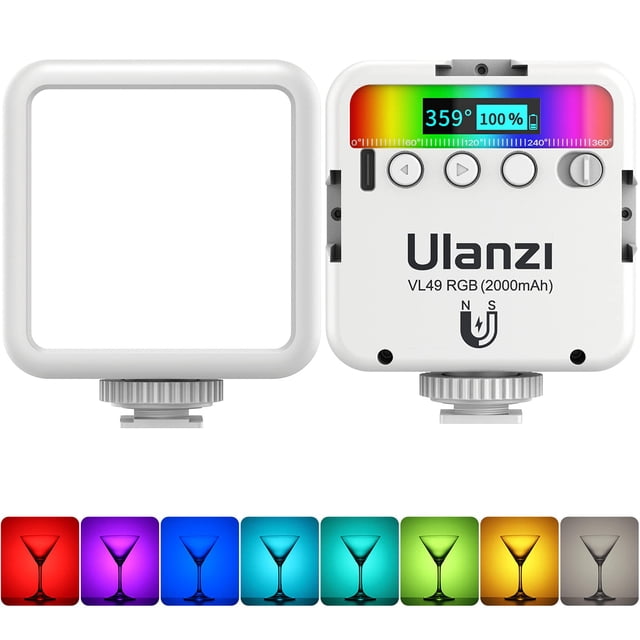 Luces de vídeo ULANZI VL49 RGB LED 360° a todo color con 3 luces frías S