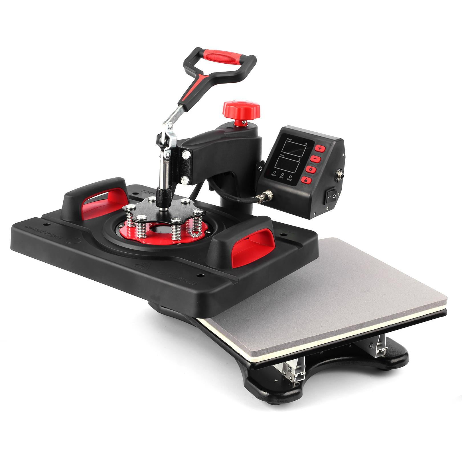 5 in 1 Heat Press Machine 12'' x 15'', Heating Evenly Digital Sublimation Press, 360° Swing Away Heat Transfer Machine for T-shirt Mug Hat sports gifts