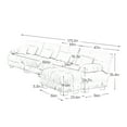 thumbnail image 2 of 4 Seater Modular Sectional Cloud Couch, Chenille Deep Seat Sofa Couch with Pillows and 1 Ottoman, Upholstered Wide Arm Sofa, Comfy Cloud Couch for Living Room, Pink, 2 of 9